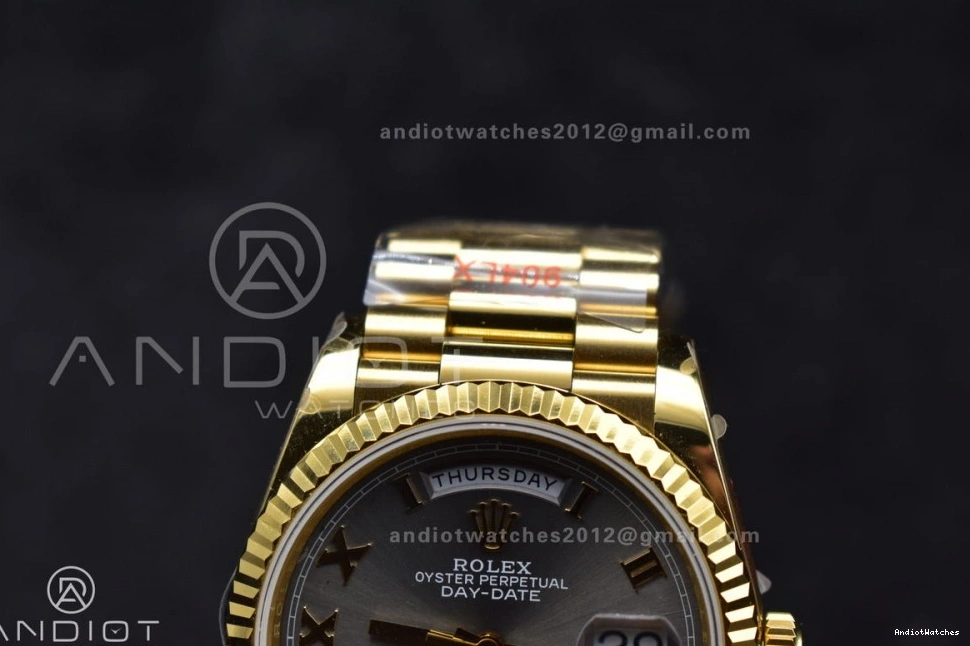 Roman with SportInspired YG on Bracelet vr3255 Edition President QF Marker Grey Weight) 700 904L V5 Dial 36 Steel DayDate (Gain Best 0913